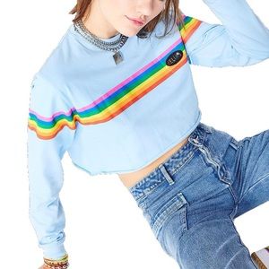 NWT Delia’s logo y2k long sleeve crop top M